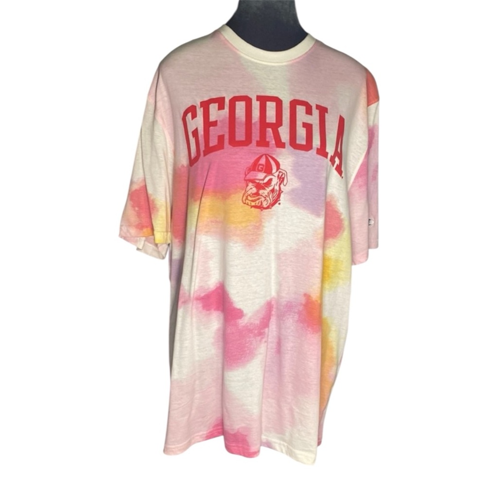 Champion UGA Georgia Bulldogs Tie Dye Tee Large